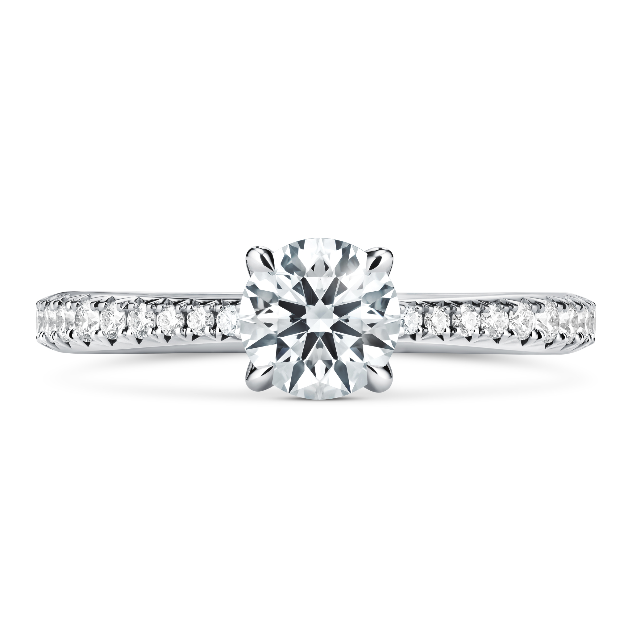 VELA SOLITAIRE RING WITH DIAMOND BAND