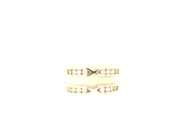 ESTATE Yellow Gold Polished 14 Karat Ring Wrap With 16=0.23Tw Round Diamonds (AS IS)