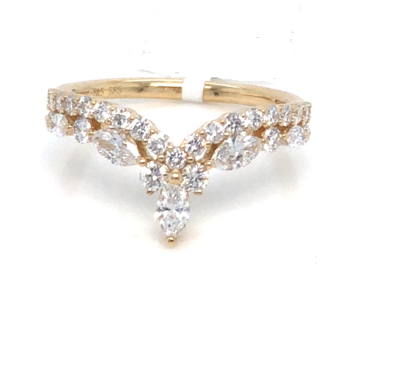 14 Karat Yellow Gold Deep Double 