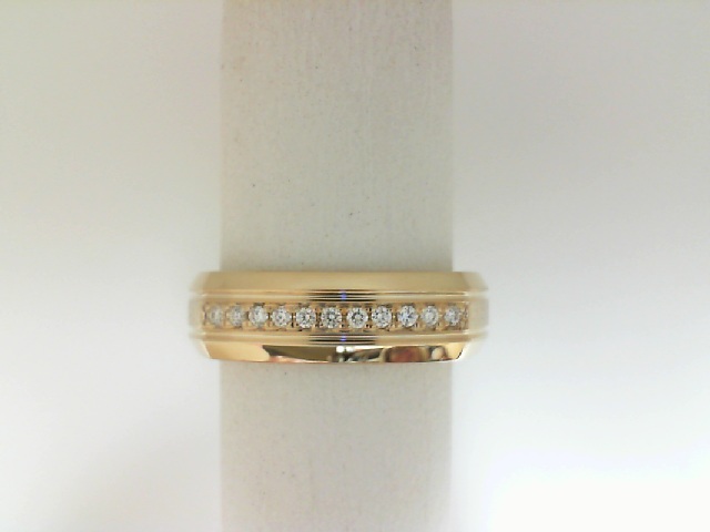 Verragio 14 Karat Yellow Gold 0.11 Ct Diamond Vanguard Wedding Band 
size 10