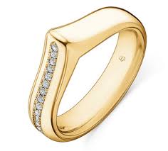Hearts On Fire 18 Karat Yellow Gold Diamond LU band 0.16 ct