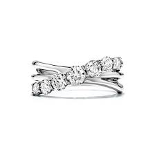 Hearts On Fire 18 Karat White Gold 1.05 cts Round Brilliant Cut Diamond Intermingle Single Right Hand Ring