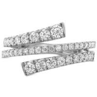 Hearts On Fire 18 Karat White Gold Grace Wrap Right Hand Ring 0.70 Ct
size 6.5
