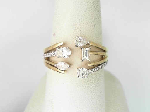 14 Karat Yellow Gold Multi Shape Cut Diamond Ring 0.84 Cts
Ring Size: 8