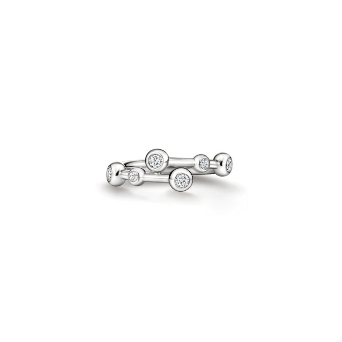 Hearts On Fire 18 Karat White Gold Dream Bypass Diamond Ring 0.31 Ct 
Size 6.5