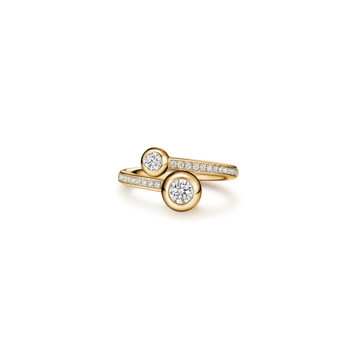 Hearts On Fire 18 Karat Yellow Gold Dream Pave Bypass Diamond Ring 0.63 Ct 
Size 6.5