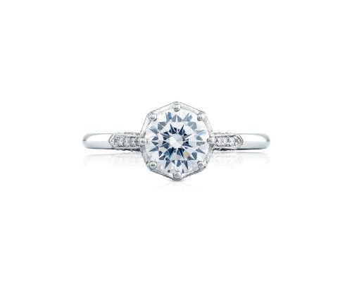 Tacori Platinum Simply Tacori Semi-Mount  Engagement Ring With 0.11Total Diamond Weight