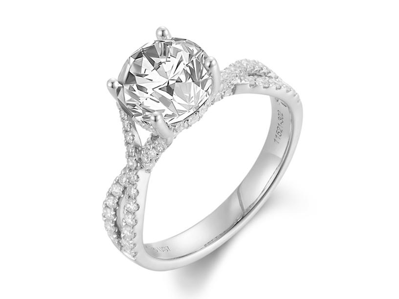 Platinum Semi-Mount Ring With 20=0.19Tw Round Diamonds And 56=0.28Tw Single Cut
Ring Size 7