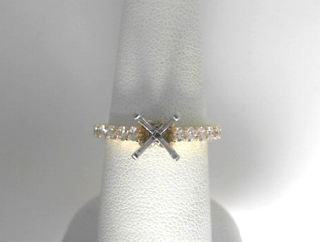 14 Karat Yellow/White Semi-Mount Ring With Round Brilliant Diamonds 0.57Tw
Ring Size: 6.5