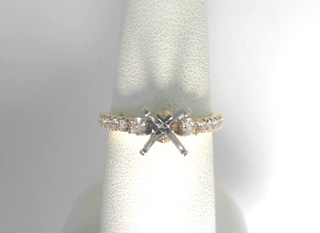 14 Karat Yellow/White Semi-Mount Ring With Round Brilliant Diamonds 0.36Tw
Ring Size: 6.5