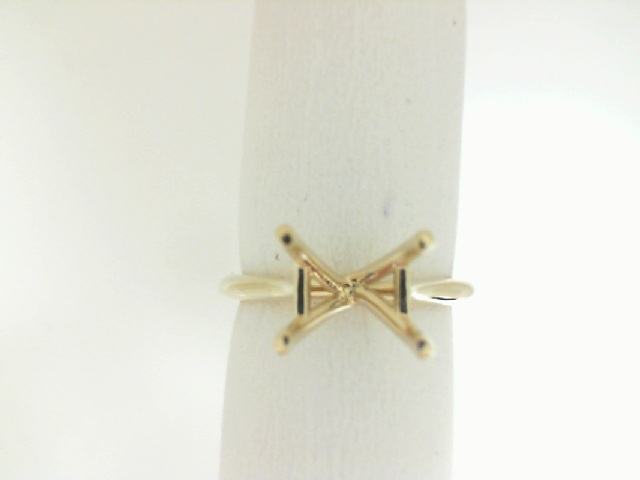 Gabriel & Co 14 Karat Yellow Gold East West Emerald Solitaire Engagement Ring
size 6.5