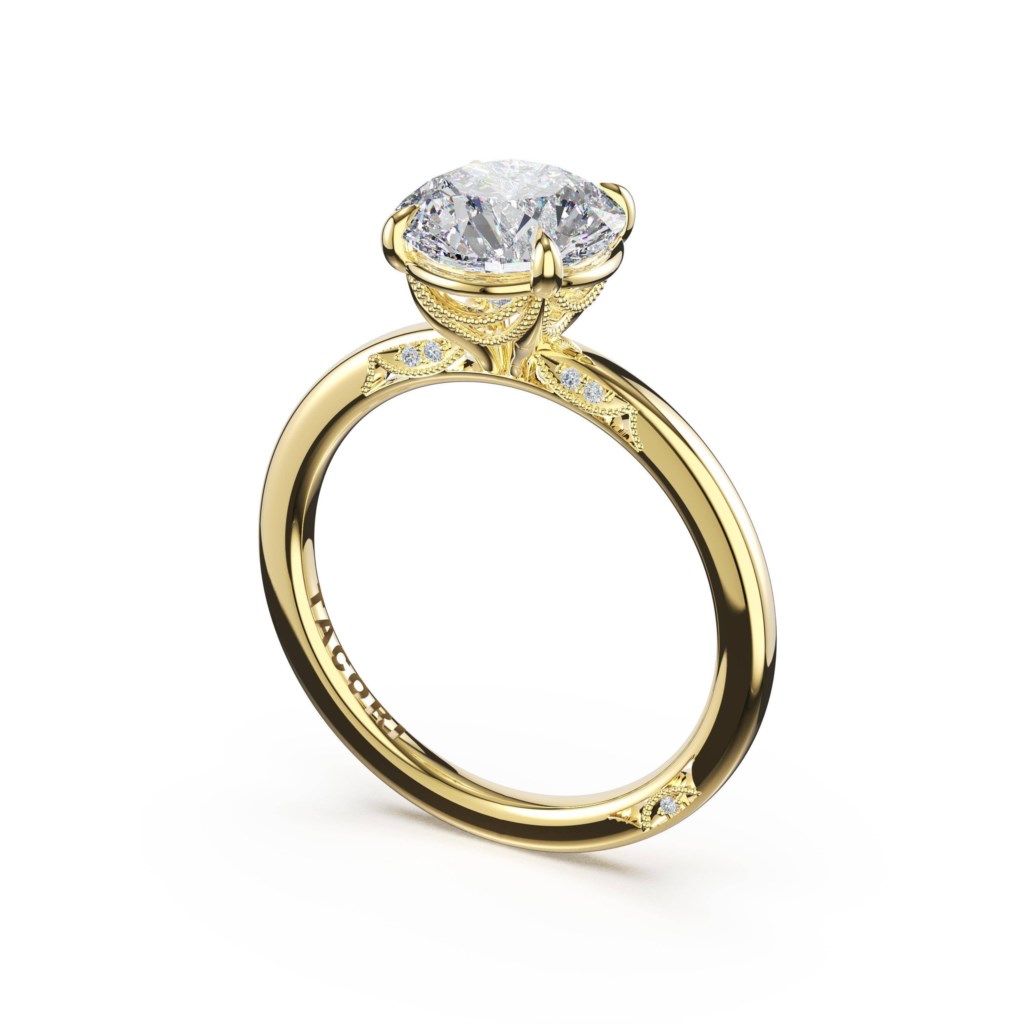 Tacori 14 Karat Yellow Gold Simply Tacori  Round Solitaire Engagement Ring 0.03 Ct (1.5 mm )
Size 6.5