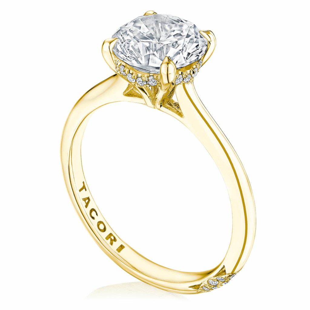 Tacori 14 Karart Founder's Collection Round Solitaire Engagement Ring 0.10 Ct 
Size 6.5