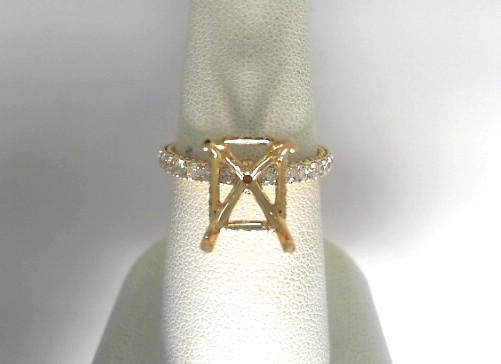 14 Karat Yellow Gold  Semi-Mount  With 40=0.54Tw Round Diamonds 
Ring Size 6.5