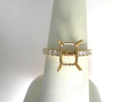 14 Karat Yellow Gold  Semi-Mount With 38=0.52Tw Round Diamonds
Ring Size 6.5