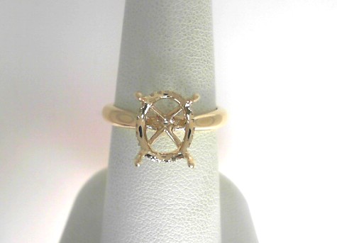 14 Karat Yellow Gold Semi-Mount With 20= Round Diamonds 
Ring Size 6.5