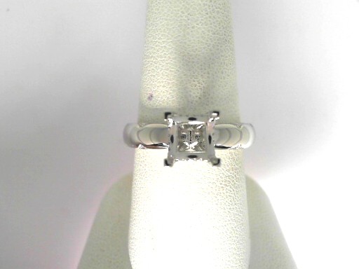 Tacori Platinum Founder's 4.0 mm Wide Cigar Band Engagement Ring Setting With Hidden Bloom 0.06 Ct 
Ring Size 8