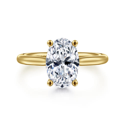 Gabriel & Co 14 Karat Yellow Gold Oval Solitaire Diamond Engagement Ring 0.06 Cts
Ring Size: 6.5