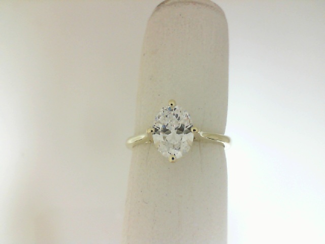 Simon G 14 Karat Yellow Gold Hidden Halo Oval Semi-Mount Engagement Ring 0.12 Ct
size 6.5
