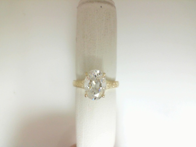 Tacori 14 Karat Yellow Gold Founders With Hand Scroll Engraving 0.13 Ct 
Size 6.5