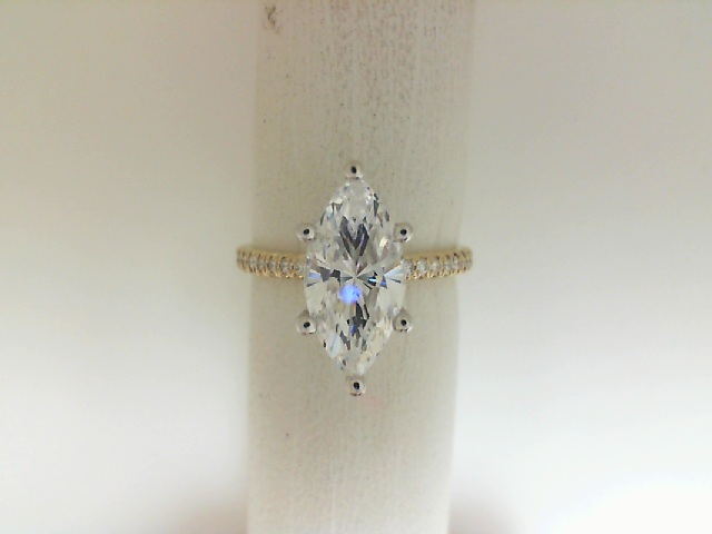 Verragio 14 Karat Yellow And White Gold Classic Diamond Engagement Ring 0.33 Ct 
Size 6.5