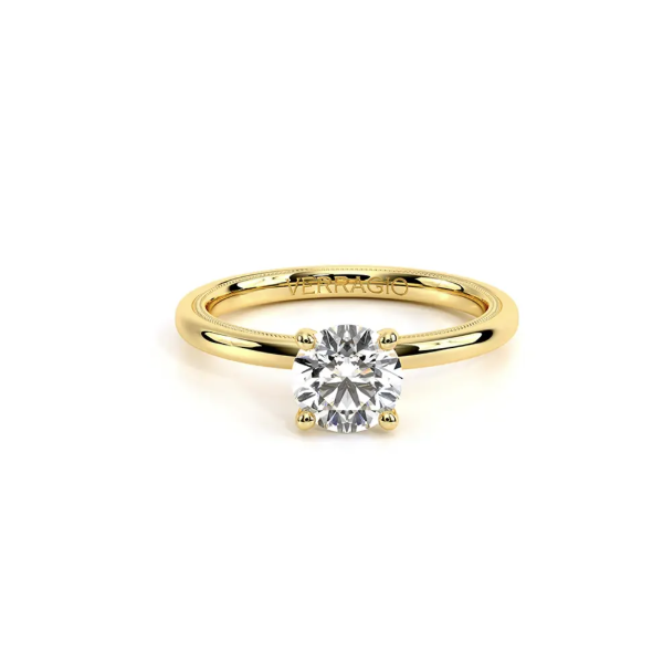Verragio 14 Karat Yellow Gold Tradition Solitaire With Diamond Hidden Halo/Crest 0.10 Ct 
Size 6.5