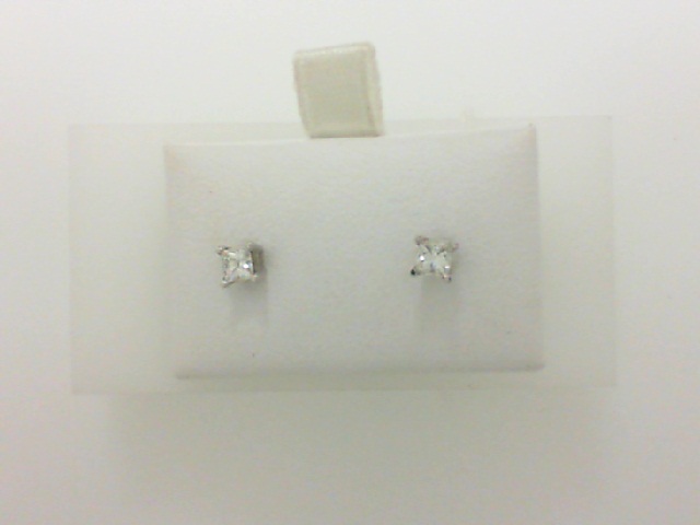 White 14 Karat Earrings With 2=0.26Tw Princess H/I Si1-2 Diamonds
Style Name: A QUALITY