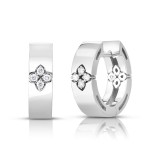Roberto Coin White Gold 18 Karat Love In Verona Diamond 0.05 ct Small Hoops