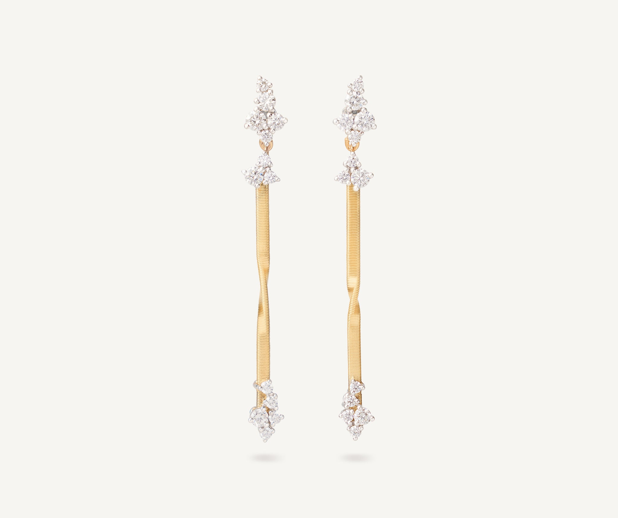 Marco Bicego 18 Karat Yellow/White 0.67 Ct Diamond Marrakech Drop Earrings