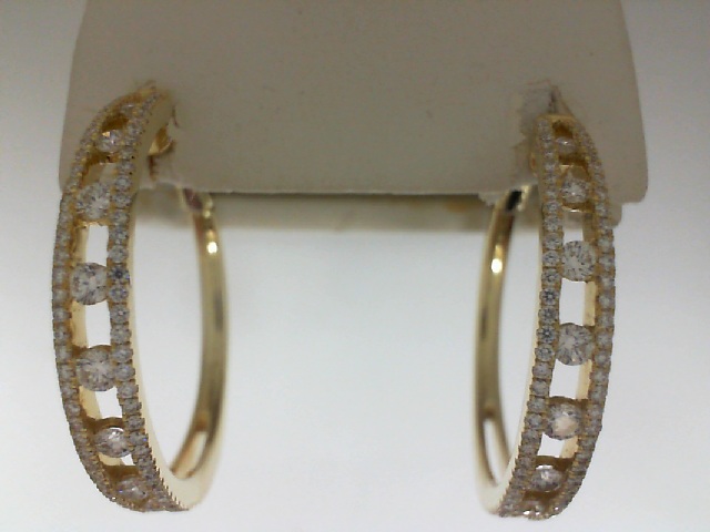 Charles Krypell 18 Karat Yellow Gold Floating Diamond Earrings 1.70 cts