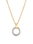 Marco Bicego 18K Yellow Gold Jaipur Diamond Pavé Circle Pendant 
Diamond Total Carat Weight: 0.14 ctw
Length: 16.5 Inch