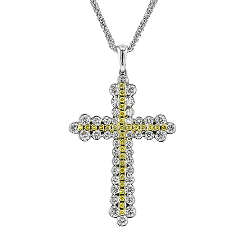 Simon G 18 Karat White And Yellow Gold 0.96 Ct Diamond Cross
19 Inch Wheat Chain