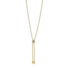 Roberto Coin 18 Karat Yellow Gold Love In Verona Diamond Lariat Necklace 0.30 Ct 
24 inch