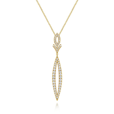 Gabriel & Co14 Karat Yellow Gold Diamond Lariat Necklace-0.84ct
Length:17.5