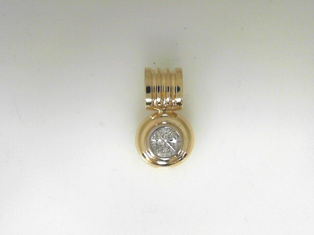 Estate 14karat Yellow Gold Ora Alexander Quortia Slide Pendant 0.55Ctw (AS IS)