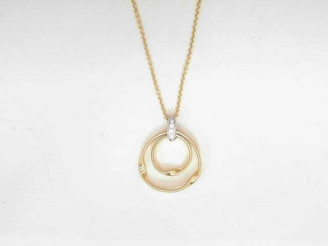 Marco Bicego 18 Karat Yellow And White Gold Marrakech Round Brilliant Cut Diamond Pendant 0.04Cts
Length: 16 - 18 Inch
