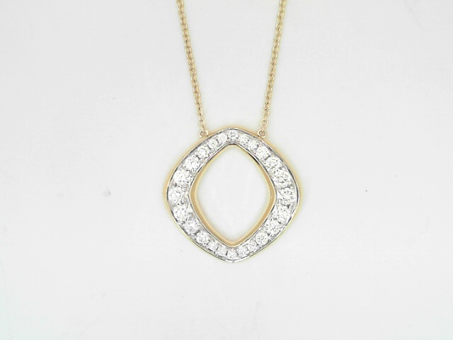 14 Karat Yellow Gold Round Brilliant Cut Diamond Pendant 0.91 Cts
Length: 16 - 18 Inch
