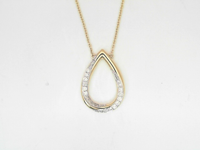14 Karat Yellow Gold Round Brilliant Cut And Single Cut Diamond Pendant 0.28 Cts
Length: 16 - 18 Inch