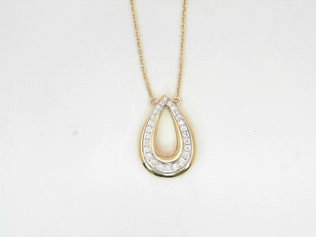 14 Karat Yellow Gold Round Brilliant Cut And Single Cut Diamond Pendant 0.23 Cts
Length: 16 - 18 Inch