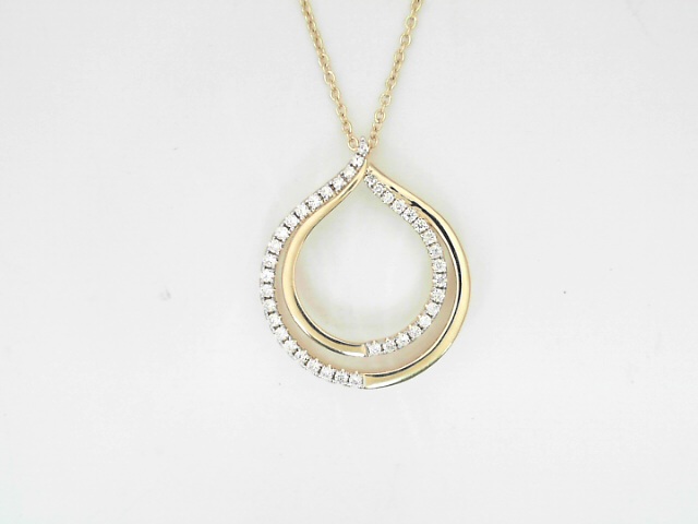 14 Karat Yellow Gold Round Brilliant Cut And Single Cut Diamond Pendant 0.33 Cts
Length: 16 - 18 Inch