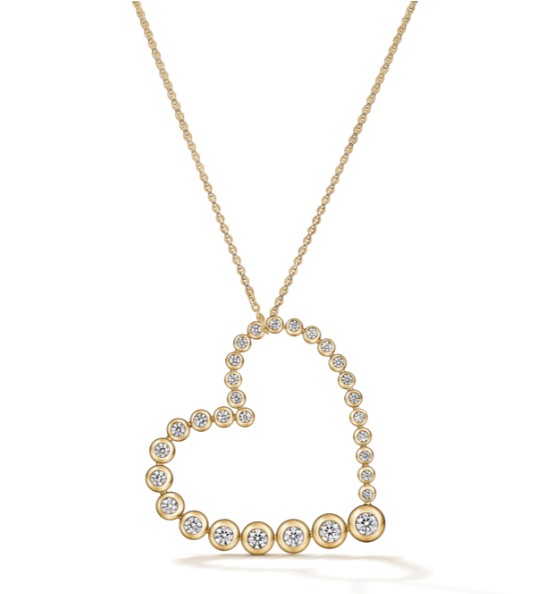 Hearts On Fire 18 Karat Yellow Gold Dream Heart 30Th Anniversary Pendant 1.47 cts
28 Inch