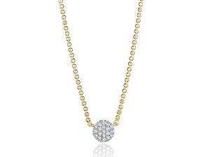 Phillip's House: 14 Karat Yellow Gold Micro Infinity Necklace With 19=0.10Tw Round Diamonds 18