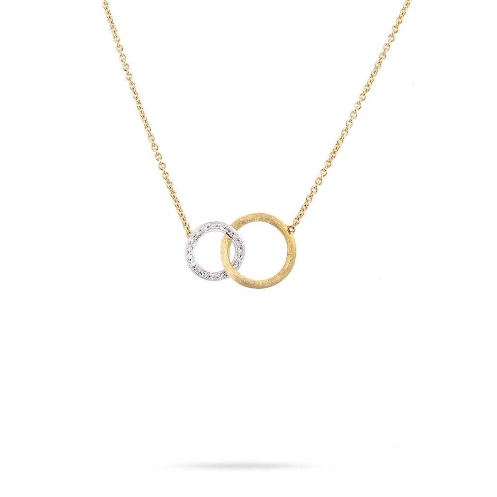 Marco Bicego Jaipur Collection 18K Yellow Gold and 0.14ctw Diamond Small Pendant- 16inch (CB1674 B YW Q6)