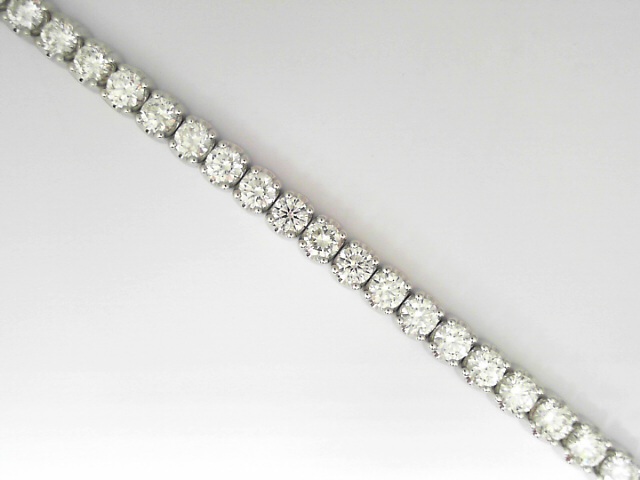 14 Karat White Gold Round Brilliant Cut Diamond Line Bracelet 10.081 Cts
Length/Size: 7 Inch