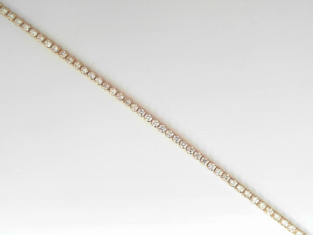 14 Karat Rose Gold Round Brilliant Cut Diamond Line Bracelet 1.70 Cts
Length/Size : 7 Inch