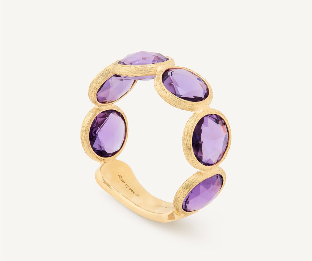 Marco Bicego 18 Karat Yellow Gold Jaipur Color Turquoise Band Ring
Ring Size: 7