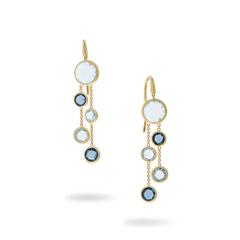 Marco Bicego 18 Karat Yellow Gold Jaipur Color Mixed Topaz 2-Strand Earrings