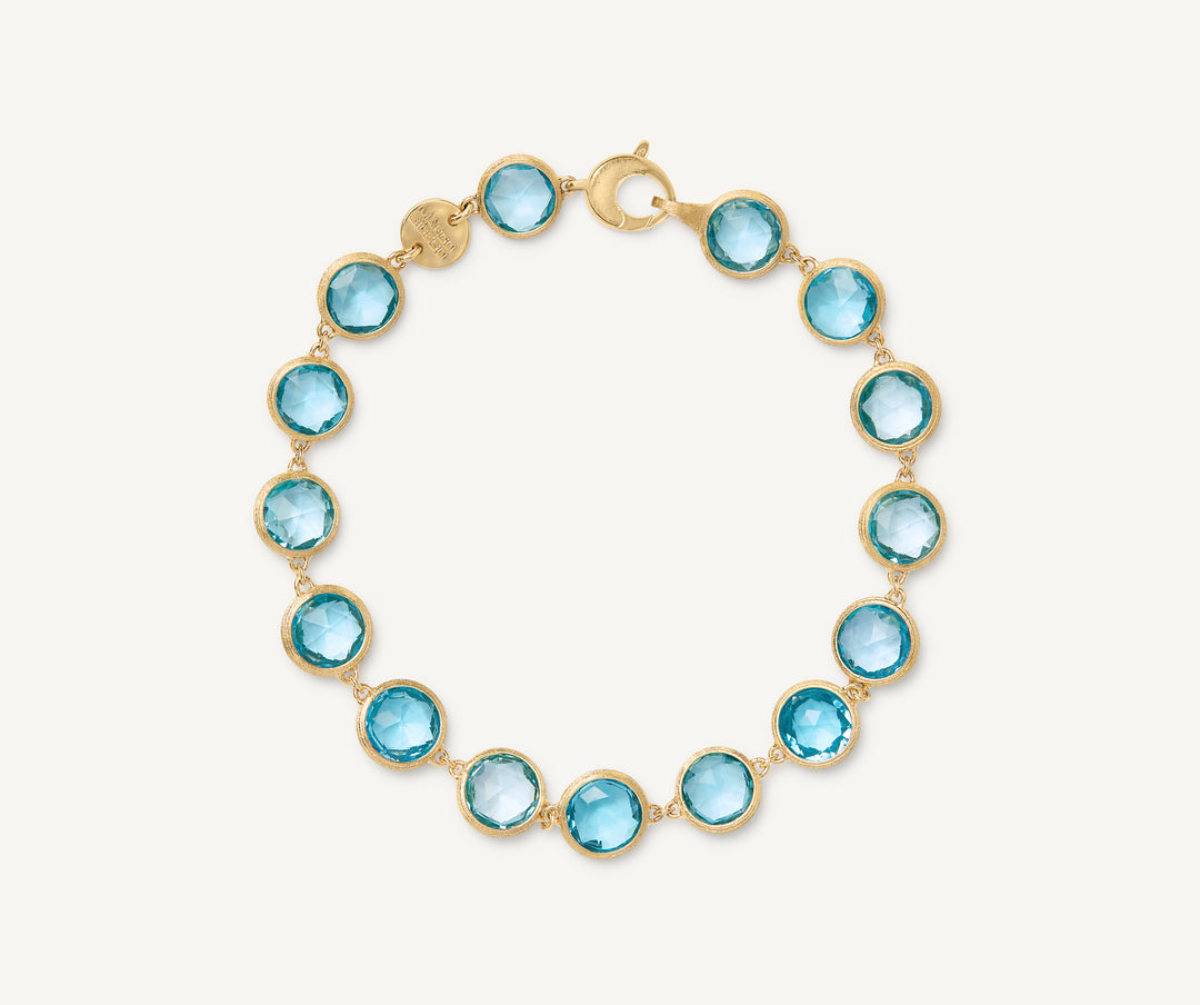 Marco Bicego 18 Karat Yellow Gold Jaipur Color Topaz  Bracelet
Length: 7 Inch
