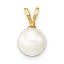 14 Karat Yellow Gold 5-6  mm Freshwater Pearl Pendant
18 Inch