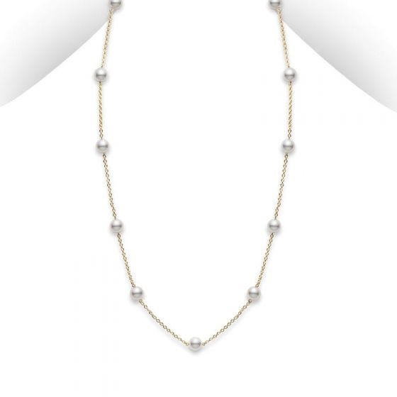 Mikimoto 18 Karat Yellow Gold 6.5 mm Akoya Pearl 